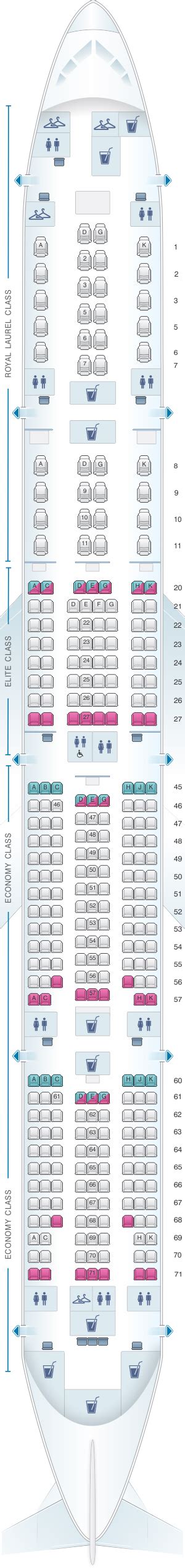 Mapa de asientos EVA Air Boeing B777 300ER 313PAX - Plano del avión | SeatMaestro.es