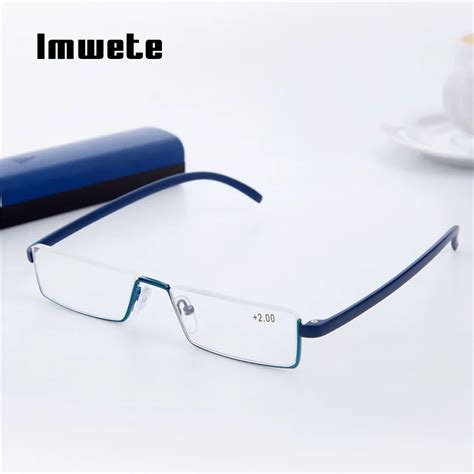 Imwete Glasses TR80 Reading Glasses Men Women Half Frame Eyeglasses HD ...