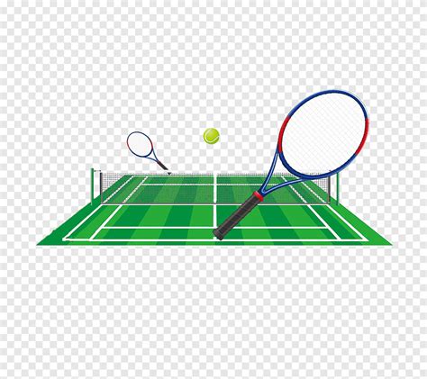 Tennis Centre Racket, Cartoon tennis court, cartoon Character, angle ...