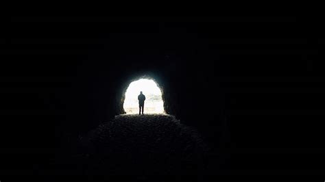 HD wallpaper: cave, silhouette, alone, dark | Wallpaper Flare