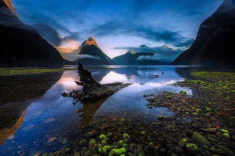 New Zealand, Piopiotahi, South island, the fjord Milford Sound, the Fiordland national Park, HD ...