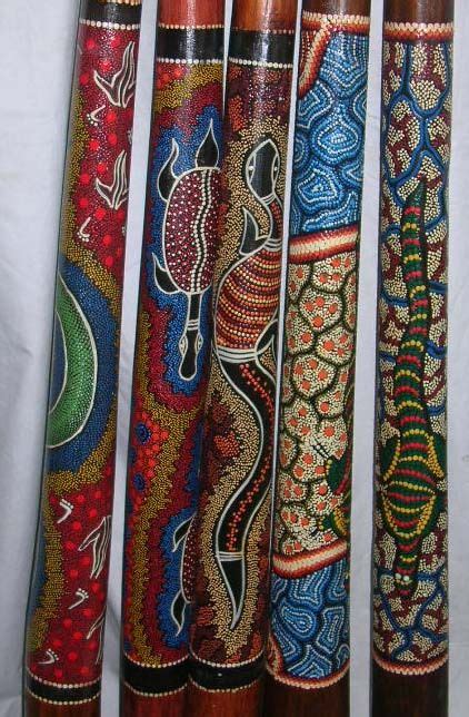 Aboriginal Didgeridoo Art | Stick art, Aboriginal dot painting, Art pole