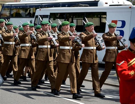 Officers, soldiers and veterans of the intelligence corps marched ...