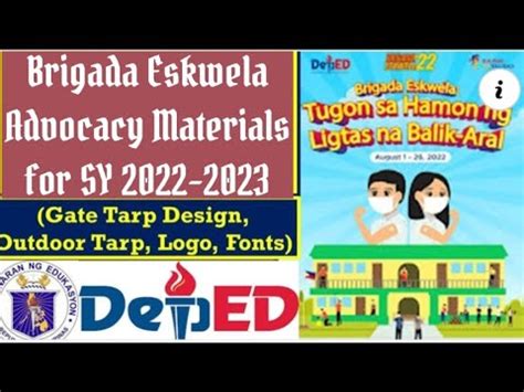 2022 Brigada Eskwela Advocacy Materials (Gate Tarp Design, Outdoor Tarp, Logo, Fonts) | DOWNLOAD ...