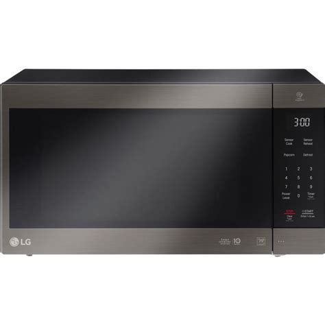 LG 2-cu ft 1200-Watt Countertop Microwave (Fingerprint-Resistant Black Stainless Steel) at Lowes.com