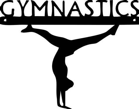 Gymnast clipart black and white, Gymnast black and white Transparent ...