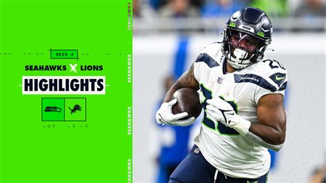 2022 Week 4 Seahawks at Lions Rashaad Penny Rushes For 15 Yards Highlight