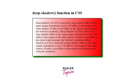 How to add a Drop Shadow to an Image with CSS? - Scaler Topics