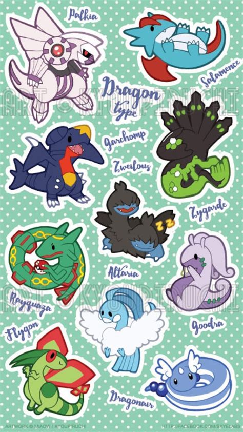 Dragon Type Pokemon Sticker Sheet Pokemon Type Series - Etsy Canada | Pokemon dragon, Dragon ...