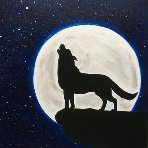 Wolf Howling At The Moon Drawing at GetDrawings | Free download