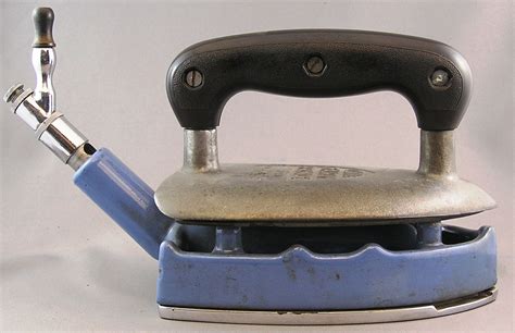 1949 Natural gas fueled iron for pressing clothes #blue #retro #chrome ...