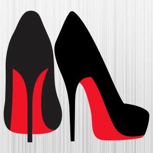 High Heels SVG | Red Bottom Stiletto Heels PNG | High Heeled Shoe vector File