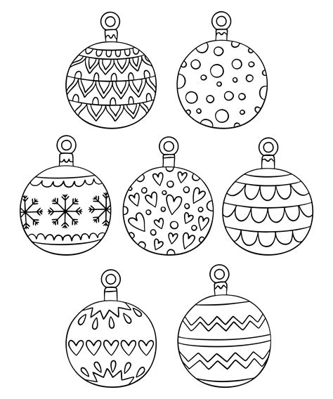 Free Printable Christmas Ornament Coloring Pages - Printable Word Searches