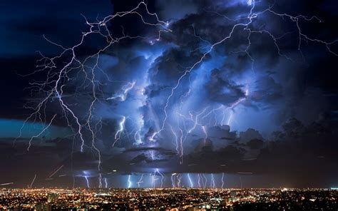 storm, Lightning, City, Night, Nature Wallpapers HD / Desktop and Mobile Backgrounds