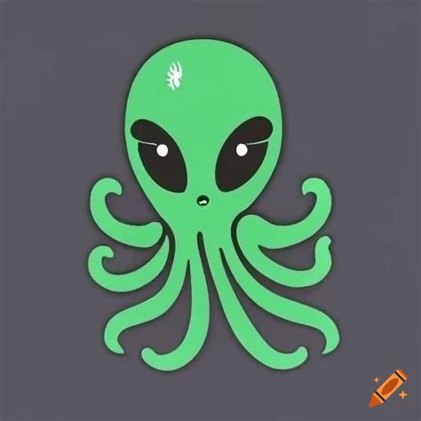 Alien octopus logo design