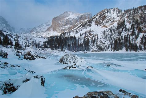 Lake Haiyaha Winter by Cascade Colors