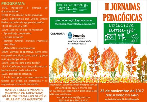 MareaVerde: 25-11-2017: II Jornadas Pedagógicas. Colectivo AMA-GI (desde las 9:30 h., en CPEE ...