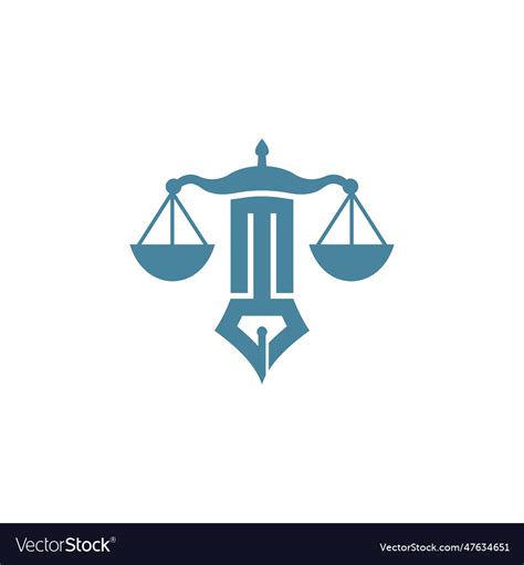 Justice logo design with creative modern unique Vector Image