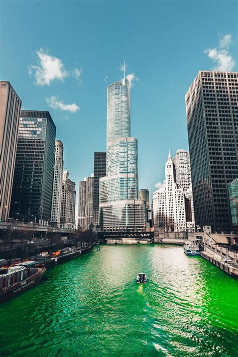 ITAP of the Chicago River dyed green for St. Patrick's Day by ...