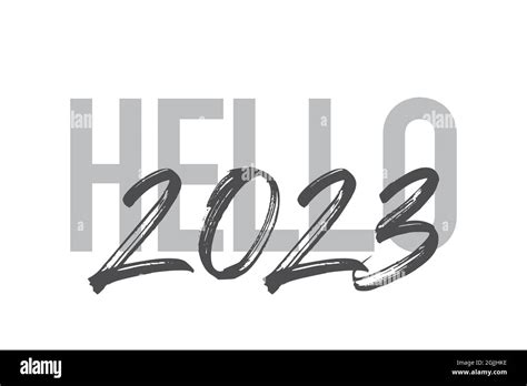 Modern, simple, minimal typographic design of a saying "Hello 2023" in ...