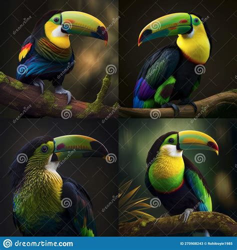 Keel billed Toucan stock illustration. Illustration of billed - 270908243