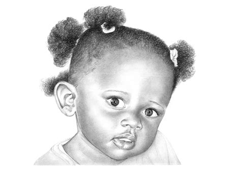 Pencil Portrait of Baby Girl | Pencil Sketch Portraits