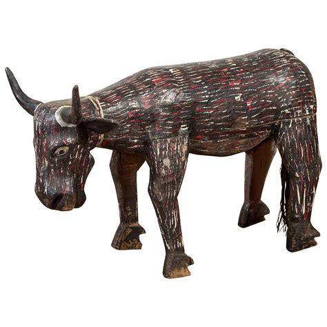 Hand Painted Bronze Sculpture of a Cow and Calf by Vel Miller , 20th Century at 1stDibs