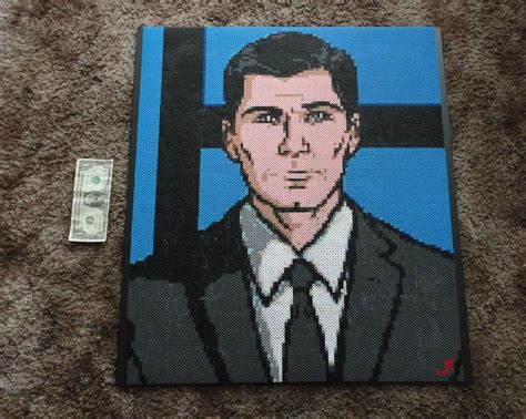 Sterling Archer Diy Perler Beads, Perler Bead Art, Pearler Beads, Fuse Beads, Perler Bead ...