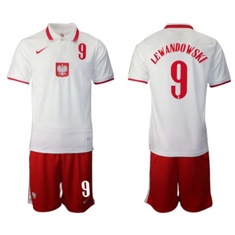 Poland National Soccer Team #9 LEWANDOWSKI White Home Jersey