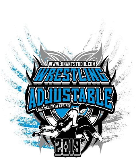 WRESTLING ADJUSTABLE LOGO DESIGN EPS, AI, PDF 007 - UrArtStudio