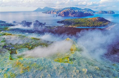 View of Aeolian Islands archipelago from … – License image – 71370089 ...