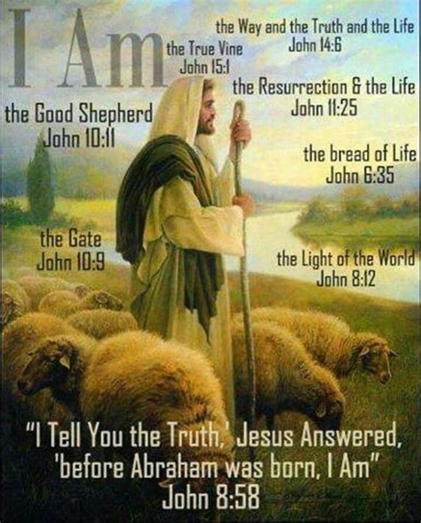 I AM. THE. GOOD SHEPHARD | The good shepherd, Jesus quotes, Bible scriptures