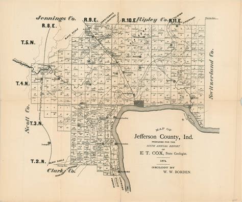 Map of Jefferson County, Indiana | Curtis Wright Maps