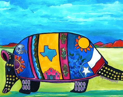 The Texas Armadillo Painting by Patti Schermerhorn