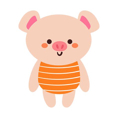 cartoon pig. cute animal icon for sticker 26894772 PNG