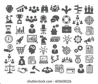 Business Icons Set Icons Business Management Stock Vector (Royalty Free) 603658226 | Shutterstock