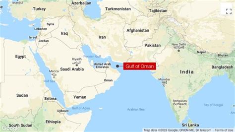 Map Of Gulf Of Oman - Cities And Towns Map