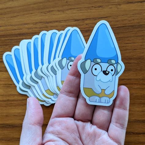 Bluey Jeremy Garden Gnome Sticker Decal | Etsy