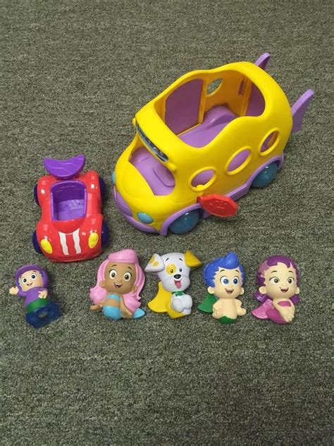 Bubble Guppies School Bus W/ Figures And Race Car Nickelodeon | #1812126485