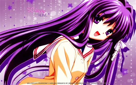 anime-girl-purple-hairs-wallpapers - DriverLayer Search Engine