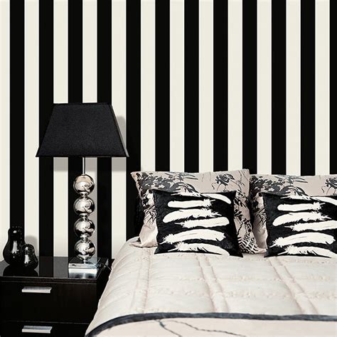 Black & White Stripe - Wallpaper Inn