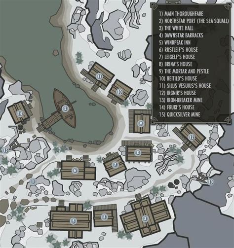 Dawnstar (Skyrim) | Fantasy city map, Skyrim map, Skyrim