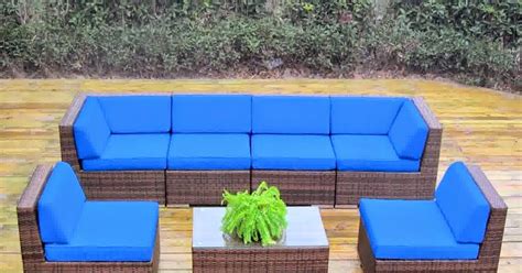 Sale of 50% Genuine Ohana Outdoor Patio Sofa Sectional Wicker Furniture Mixed Brown 7pc Couch ...