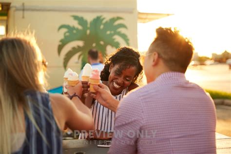 Friends Eating Ice Cream - Stock Photos | Prixel Creative