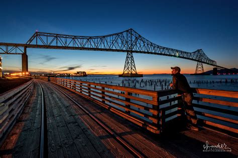 Sunset Glow and the Astoria-Megler Bridge - Oregon Photography