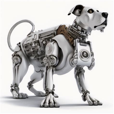 Premium Photo | The robot dog illustration adds a touch of cyberpunk to ...