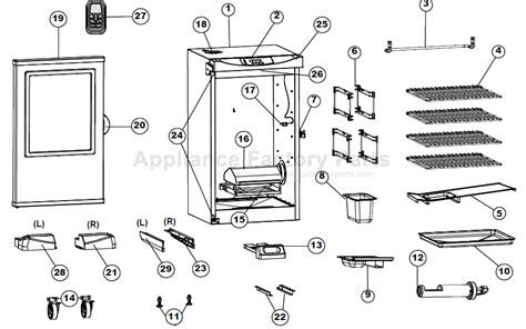 Masterbuilt 40 Electric Smoker Wiring Diagram Masterbuilt Smoker Parts Replacement Parts ...