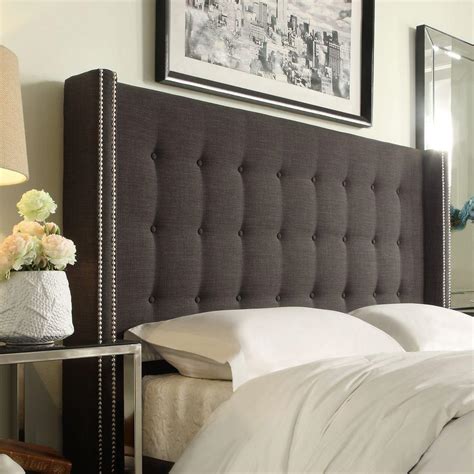 grey headboard queen