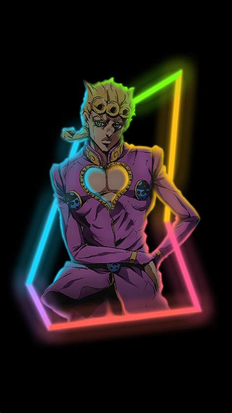 Giorno giovanna neon, gold experience, part 5, pose, black, jojo, stand, jjba, HD phone ...