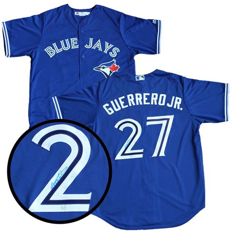 Vladimir Guerrero Jr Signed Jersey - Toronto Blue Jays Replica Blue ...